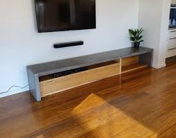 3m Modern Hardwood And Concrete Tv Unit