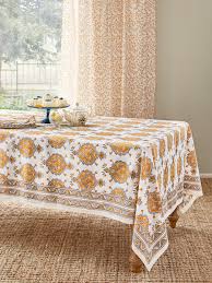 French Tablecloth Medallion White