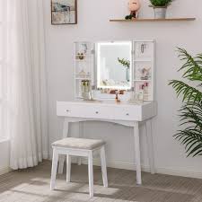 bewishome vanity desk with lighted