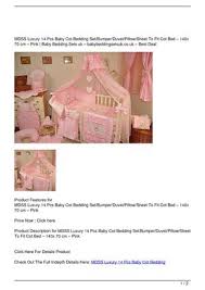 mdss luxury 14 pcs baby cot bedding set