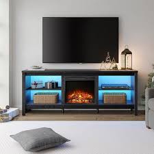 75 Inch Tv Wood Television Stands Black