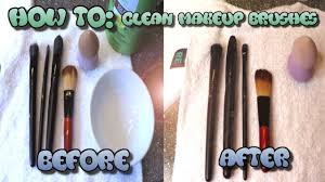 tutorial how to clean makeup brushes