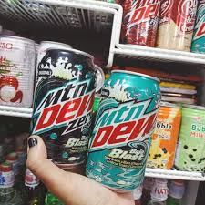 teal colored mountain dew variation