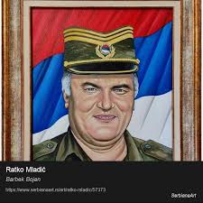 Ratko Mladic Painting by Barbek Bojan | SerbianaArt
