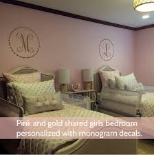 Vine Monogram Decal Little Girls Room