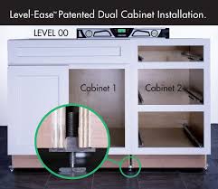 dual cabinet leveling installation