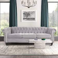3 seater chesterfield sofa for living