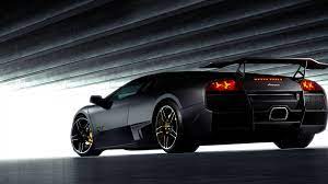 Black car wallpapers wallpaper cave. Black Lamborghini Back View Hd Wallpapers 1080p Cars Elite Cars Leasing