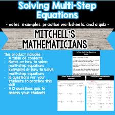 Solving Multi Step Equations Solving