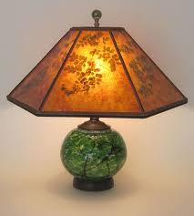 Mica Lamp Shade With Green Maidenhair Fern
