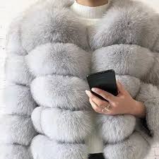 Long Coat Real Fox Fur Jacket Women