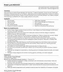 interior design project manager resume