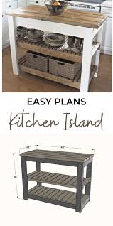 easy kitchen island plans ana white