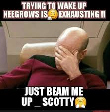 exhausting just beam me up scotty