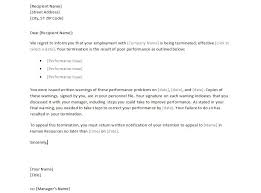 sle employee termination letter template