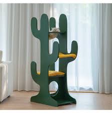 The cat tree stands 47 inches high, is nearly 24 inches wide, and weighs in at 22 pounds, costs just over $300, and ships worldwide (including all of the places where cacti are not native, of course). Wood Cat Trees Wayfair Ca