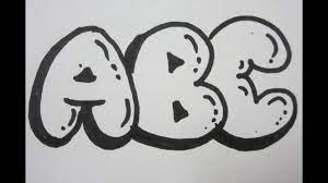 how to draw bubble letters all
