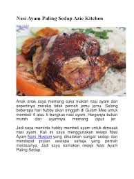 Resepi nasi ayam adalah antara resepi yang popular di malaysia sejak sekian lama. Nasi Ayam Paling Sedap