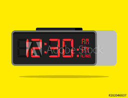 Alarm clock is a free font for commercial use created by david j patterson. Digital Alarm Clock Vector Illustration Stock Vector Adobe Stock