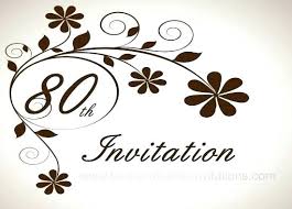 Birthday Invitations 80th Birthday Party Birthday Party Invitations