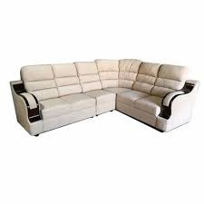 l shape rexine 5 seater sofa set