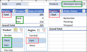 filter excel pivot tables with slicers