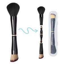 cream double ended makeup brush set 4