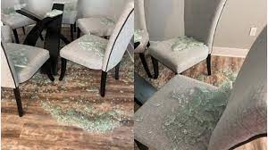 glass table shattering