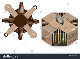 Box Design Container Diestamping Folding Folded Stock Vector