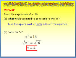 Solving Exponential Equations Solving