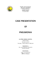 nursing case study examples pneumonia SlideShare