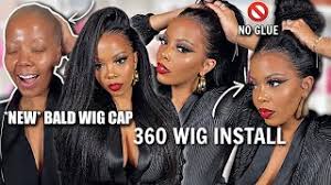 new bald wig cap no glue 360 bussdown