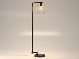 Seeded Glass Industrial Floor Lamp 3d
