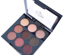 w7 nine eyeshadow collection in