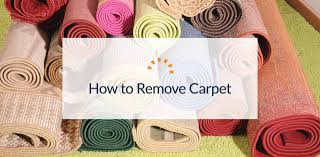 remove and dispose of old carpet