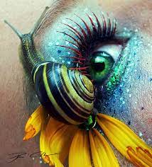 incredibly colorful eye makeup art by