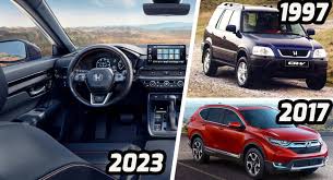 six generations of honda cr v interiors