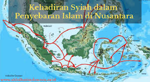Garis merah pada peta diatas menggambarkan jalur darat perdagangan bangsa Kehadiran Syiah Dalam Penyebaran Islam Di Nusantara Ahlulbait Indonesia