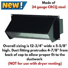 Wall Cap Duct Cover W Back Draft Damper