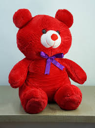 90cm fur red teddy bear for playing at