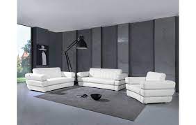 904 white italian leather sofa set