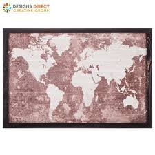 Map Wood Wall Decor Wall Tapestry