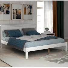 Eer White Full Platform Bed Frame
