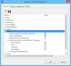 Save As Dwg Dxf Options Dialog General