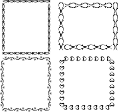 set of simple decorative border