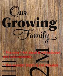 Our Growing Family Add On Sticker Growth Chart Ruler Head Nursery Kids Vinyl Decal