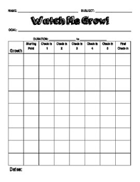 Watch Me Grow Student Self Assessment Chart By The Confetti