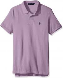 U S Polo Assn Mens Classic Polo Shirt Tie Purple Heather