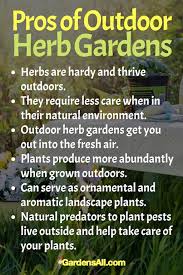 Pros Of Outdoor Herb Gardens
