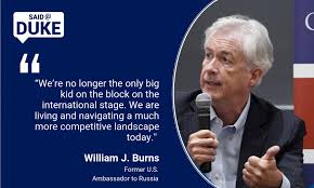 William burns on wn network delivers the latest videos and editable pages for news & events, including entertainment, music, sports, science and more, sign up and share your playlists. Said Duke Ambassador William Burns On America S Role Duke Today